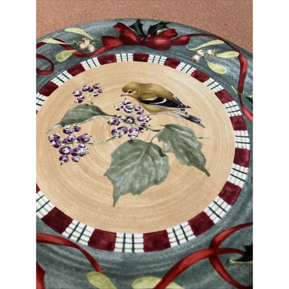 Lenox Winter Greetings Everyday Goldfinch Dinner Plates 10.75" Catherine McClung - Picture 5 of 15